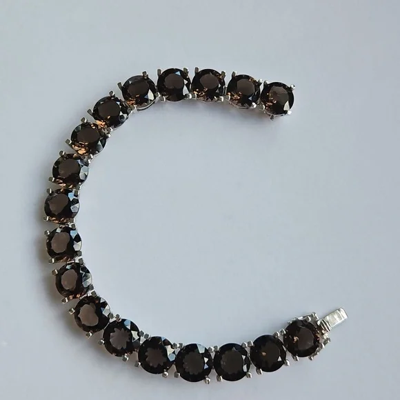 Smokey Quartz Tennis Bracelet